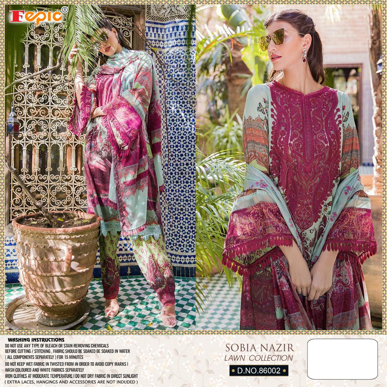 Fepic Rosemeen Sobia Nazir Lawn Collection Heavy Embroided Designer Suits Wholesale
