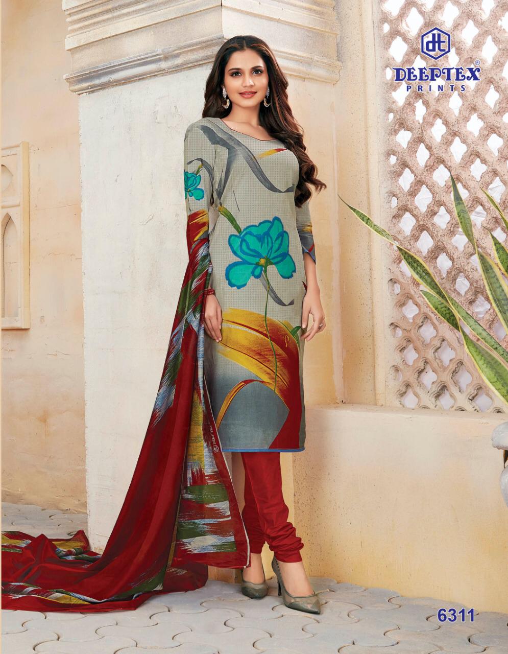 Deeptex Miss India Vol 63 Designer Cotton Printed Low Range Suits In Singles