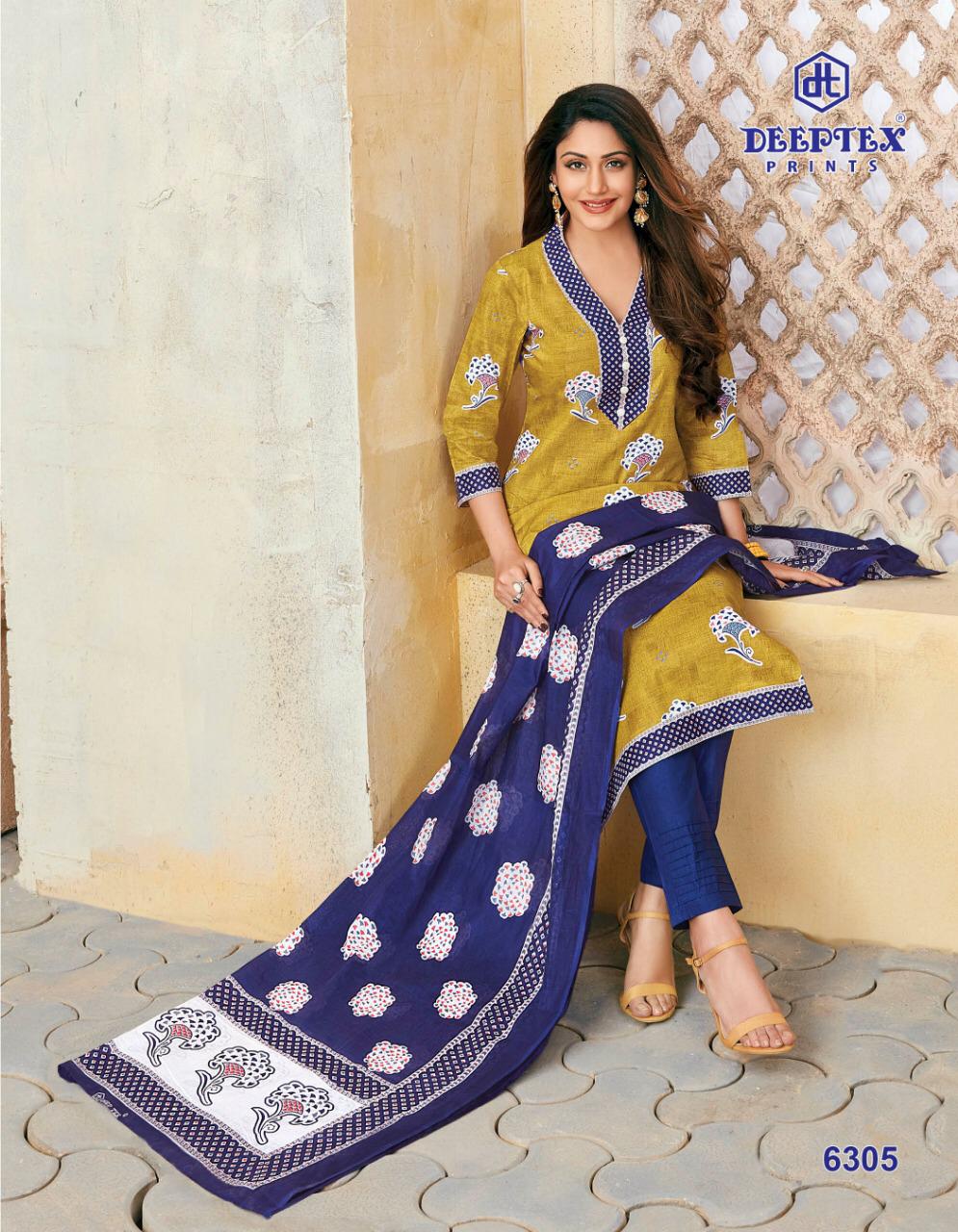 Deeptex Miss India Vol 63 Designer Cotton Printed Low Range Suits In Singles