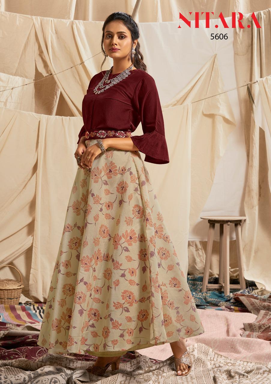 Buy Women Lavender Chanderi Brocade Panelled Lehenga Skirt  Plus Size   Indya