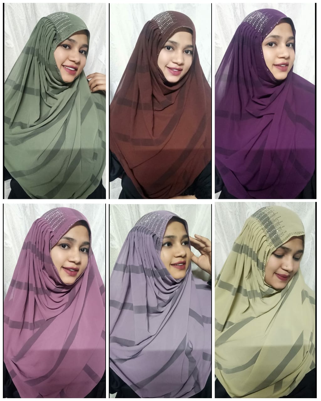 Printed Oman Hijab With Ms Stone Stylish Partywear Hijab In Singles