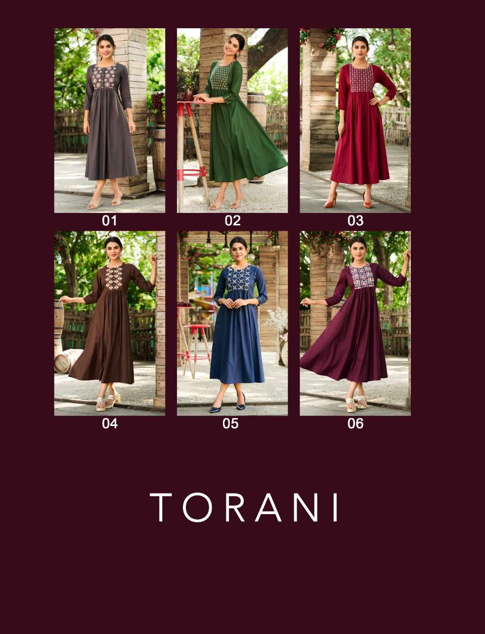 100 Miles  Torani Designer Pure Giza cotton Long Kurti with Flair Gathers In Wholesale Rate