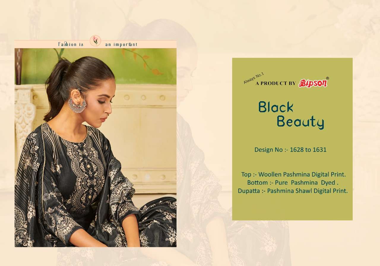 Bipson Black Beauty Designer winter wear Woolen  Pashmina with Digital printed in wholesale rate