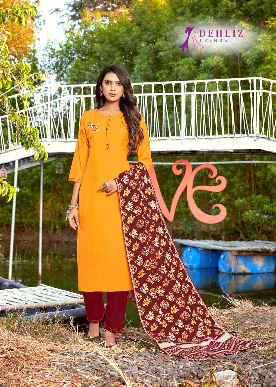 Dehliz Trendz Lavanya Designer Heavy muslin with inner and Handwork party wear Kurti in Wholesale rate 