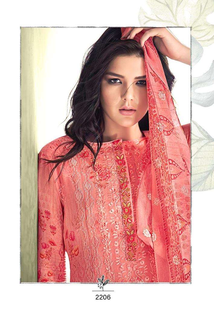 Glossy Crescent designer Pure viscose Georgette with embroidery in wholesale rate