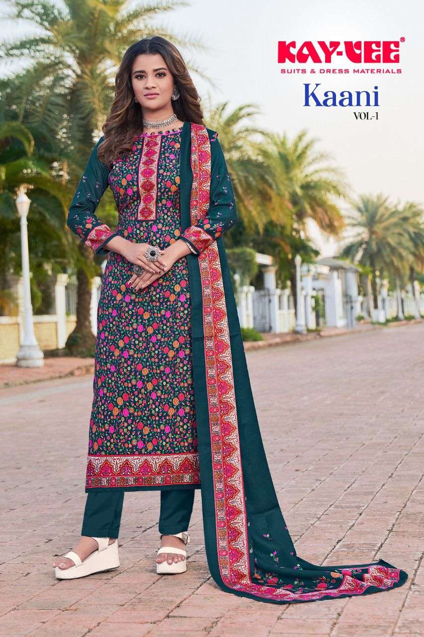 Kayvee Premium Kaani Designer pure Heavy pashmina Digital Printed Party wear winter collection suits in wholesale Rate 