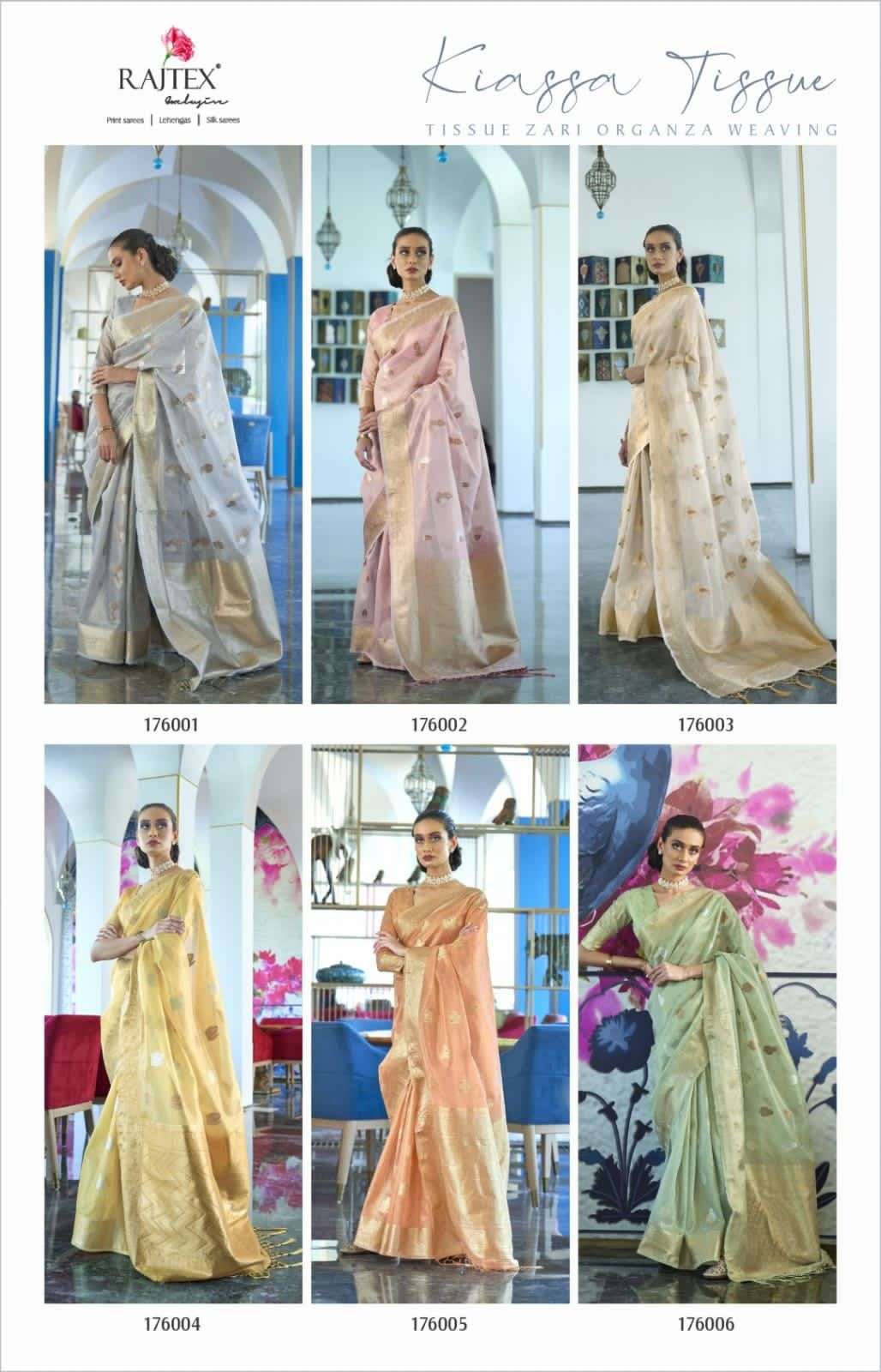 Rajtex Saree Designer Tissue Zari Organza Weaving party wear Saree in wholesale Rate Rajtex Saree Designer Tissue Zari Organza Weaving party wear Saree in wholesale Rate 
