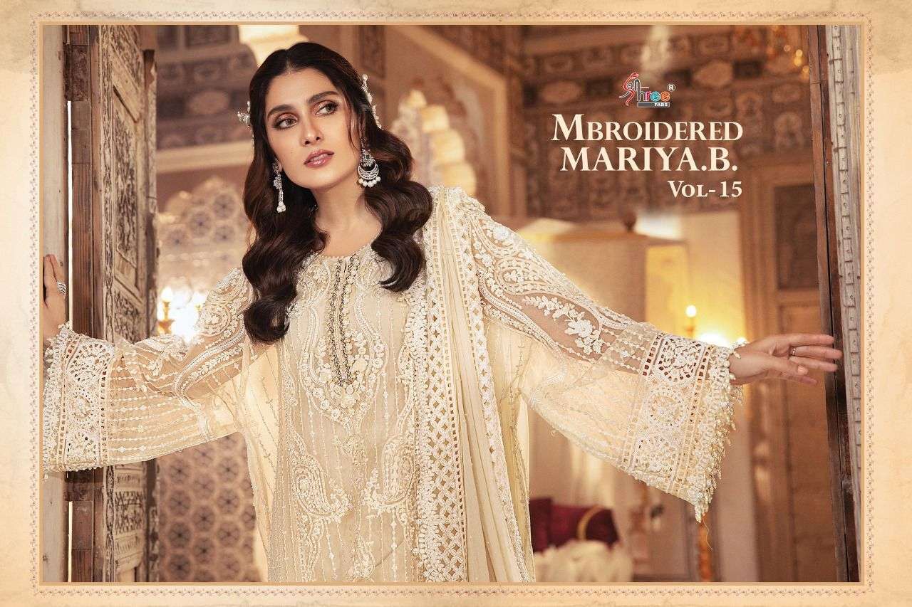 Shree Fab Mbroidered Mariya B vol 15 Designer Heavy embroidery Pakistani style suits In Wholesale rate