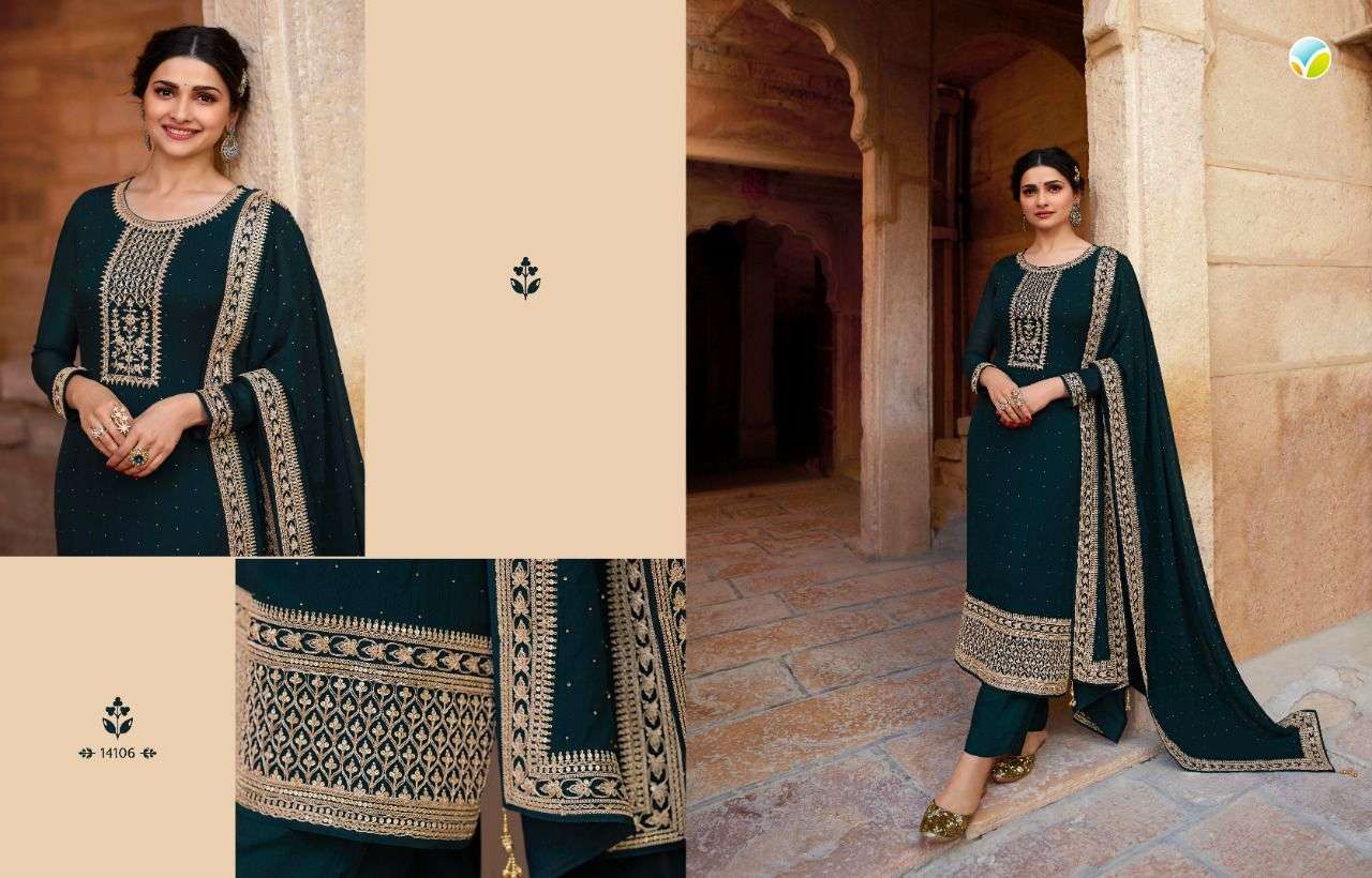 Vinay Fashion Kaseesh Andaaz Hit List Designer Georgette embroidery with swarovski diamond work party wear in wholesale rate