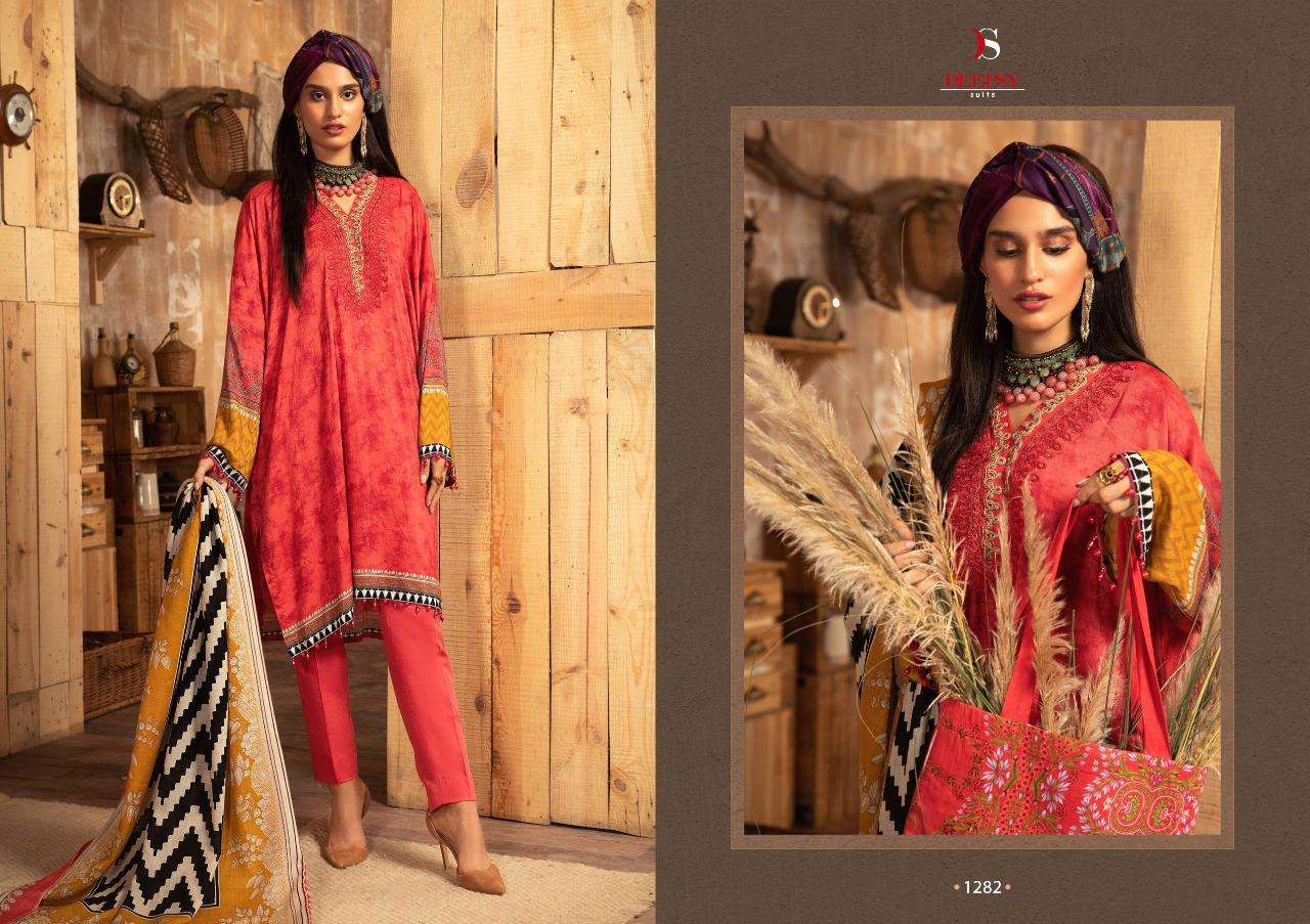 Deepsy suits Maria B Vintage Cotton designer Pure Cotton with embroidery suits in wholesale rate