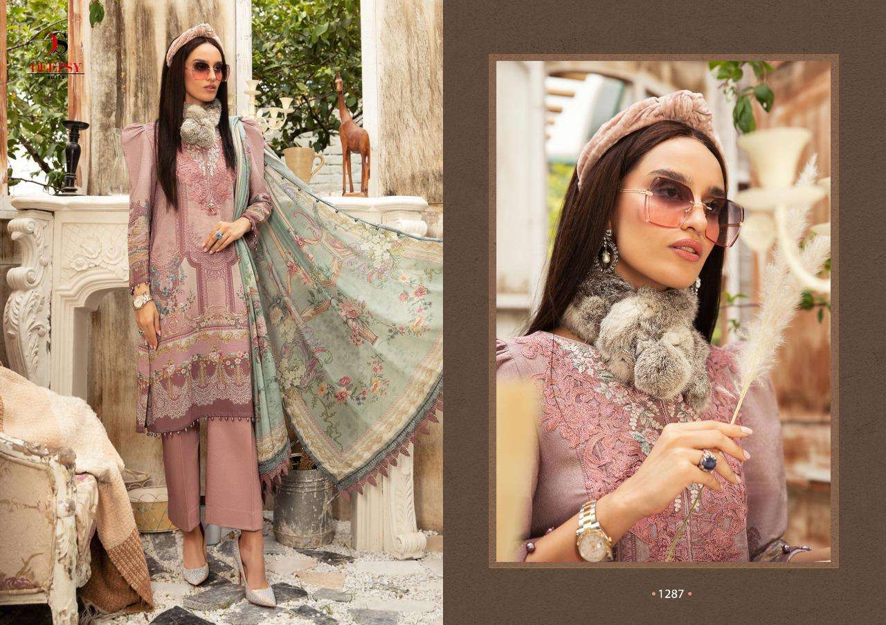 Deepsy suits Maria B Vintage Cotton designer Pure Cotton with embroidery suits in wholesale rate