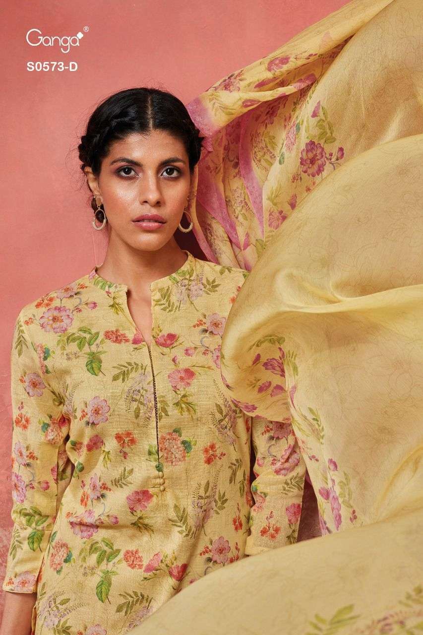 Ganga Rukh Premium Cotton Linen Printed partywear Suits in Wholesale rate
