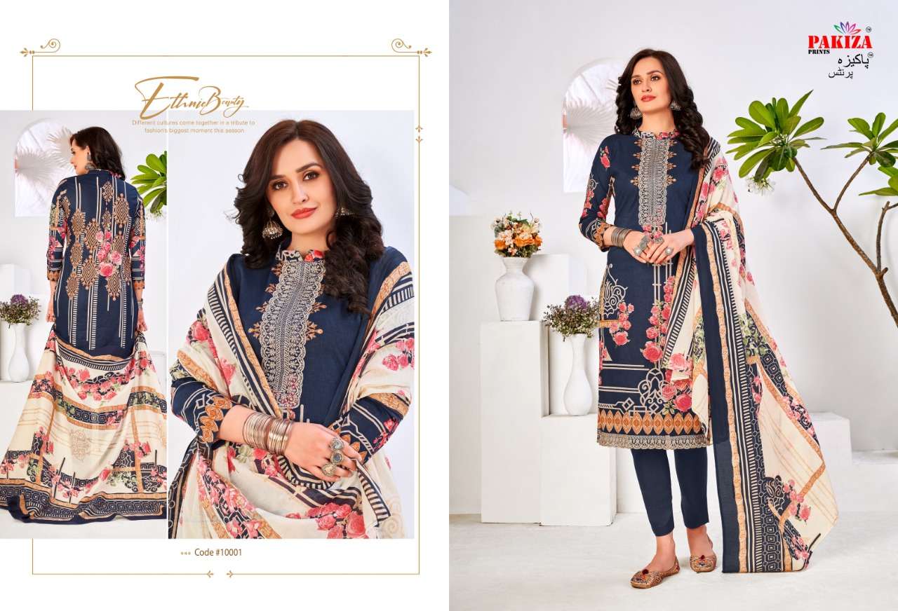 PAKIZA VOLUME 10 DESIGNER LAWN COTTON PRINTED DAILY WEAR SUITS IN WHOLESALE RATE