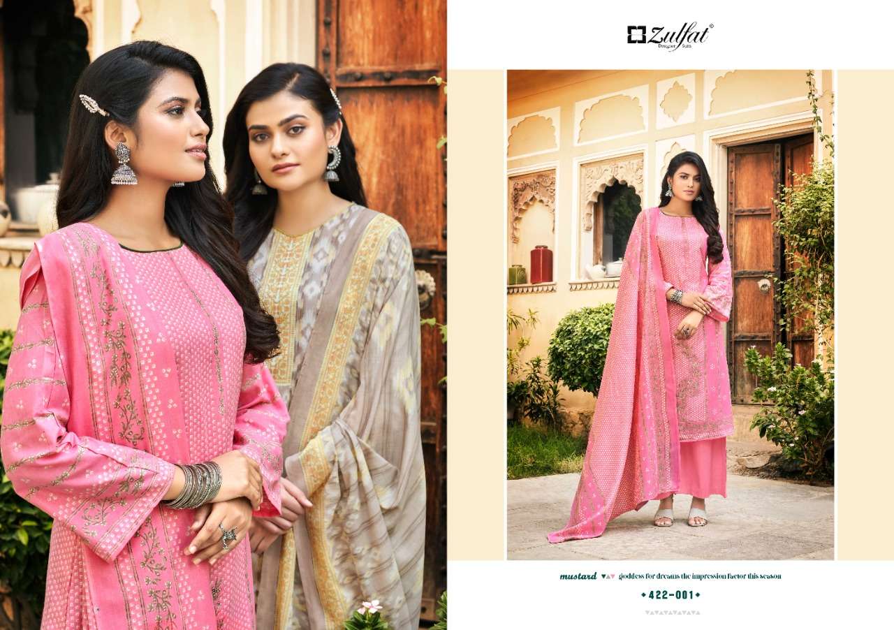 ZULFAT FITOOR DESIGNER EXCLUSIVE PRINTED COTTON DAILY WEAR SUITS IN WHOLESALE RATE