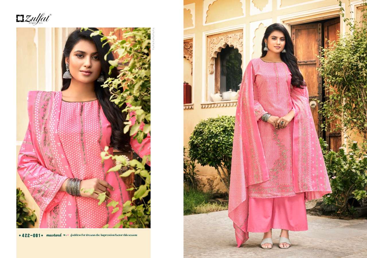 ZULFAT FITOOR DESIGNER EXCLUSIVE PRINTED COTTON DAILY WEAR SUITS IN WHOLESALE RATE