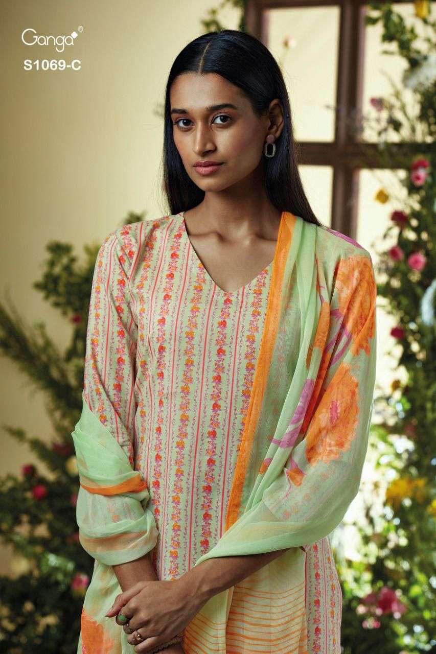 GANGA TIMILA 1069 DESIGNER PREMIUM COTTON PRINTED DAILY WEAR SUITS IN WHOLESALE RATE 