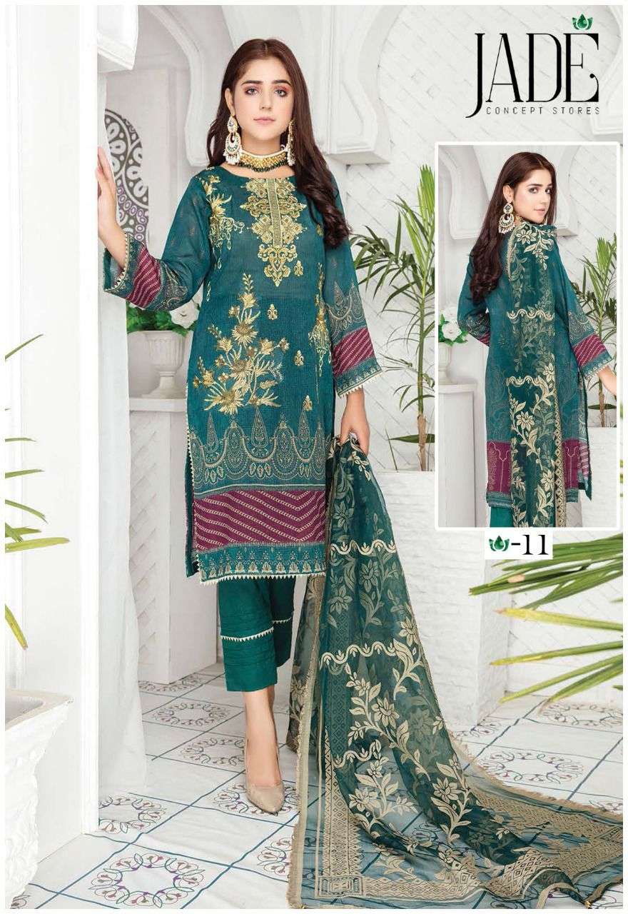 JADE JAHAN ARA VOL 2 HEAVY LUXURY COTTON COLLECTION DESIGNER COTTON PRINTED DAILY WEAR SUITS IN WHOLESALE RATE