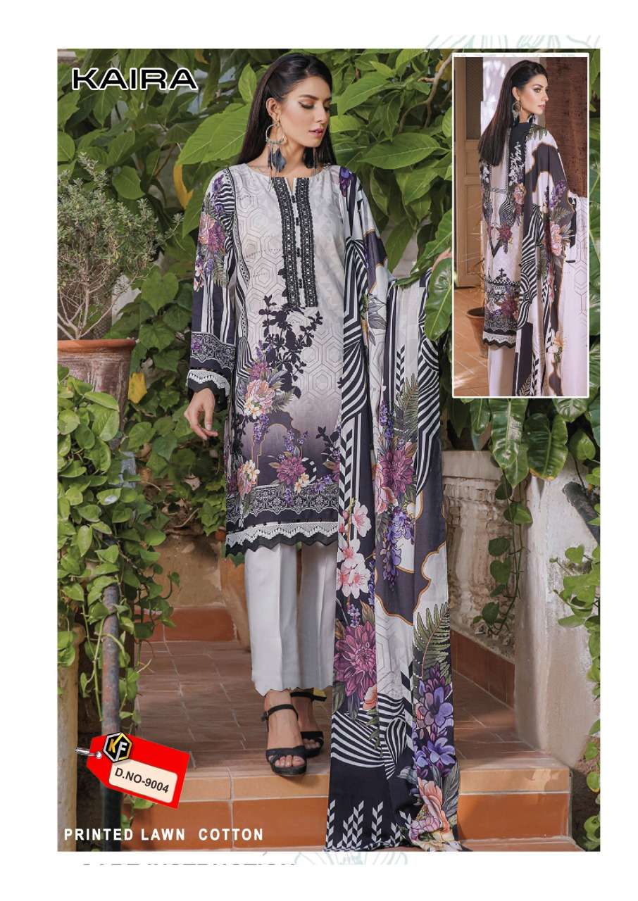 KEVAL FAB KAIRA VOL 9 DESIGNER LAWN PRINTED DAILY WEAR SUITS IN WHOLESALE RATE 