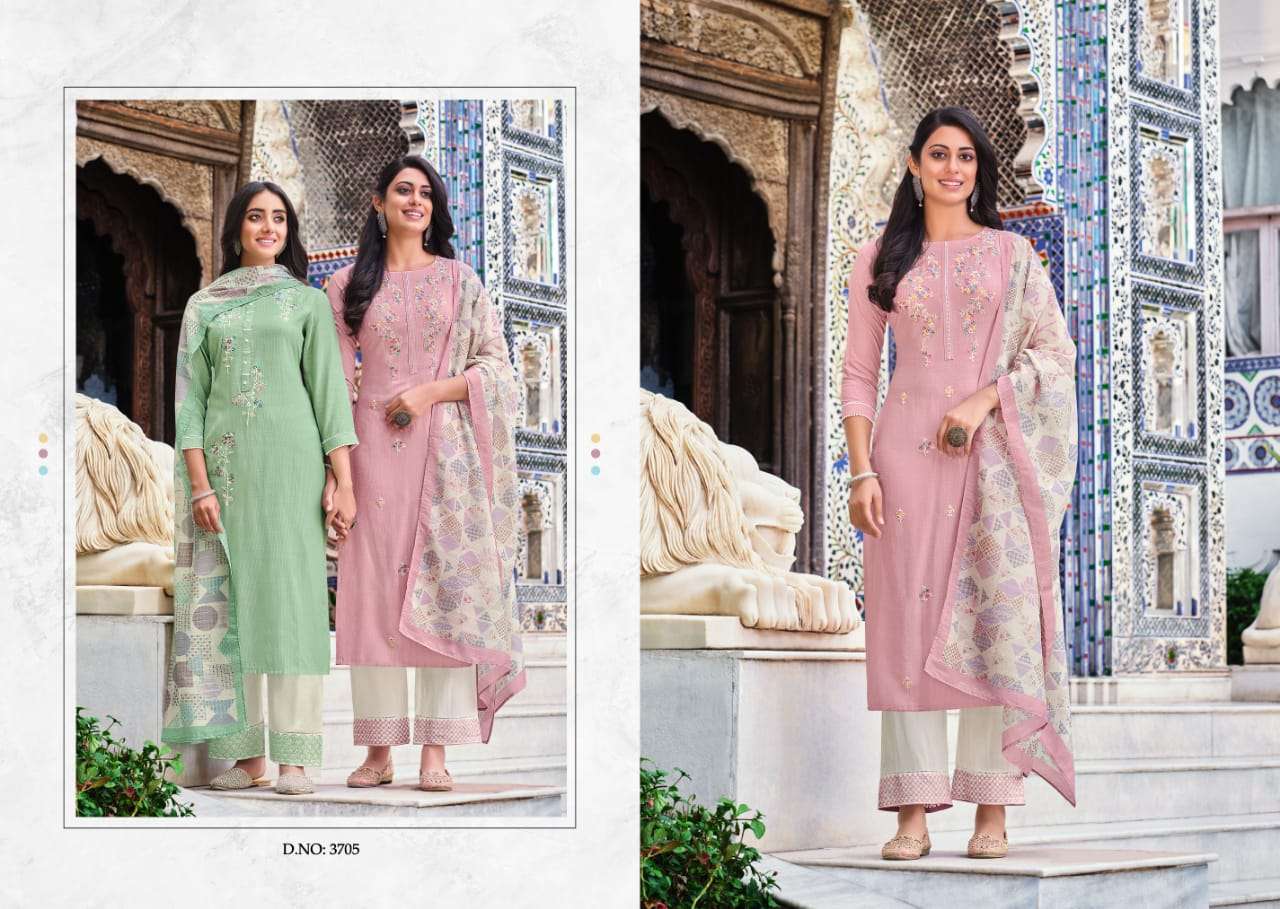RANGOON SAHELI DESIGNER VISCOSE EMBROIDERED FESTIVAL WEAR SUITS IN WHOLESALE RATE
