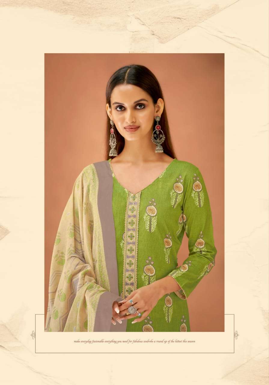 SURYAJYOTI NIKHAAR VOL 1 DESIGNER EMBROIDERY WITH CAMBRIC COTTON PRINTED DAILY WEAR SUITS IN WHOLESALE RATE