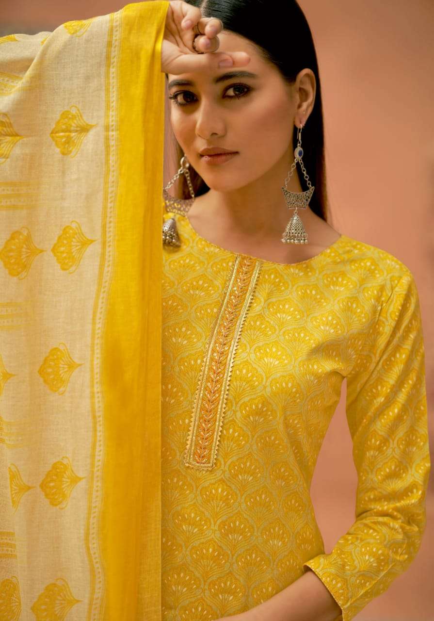 SURYAJYOTI NIKHAAR VOL 1 DESIGNER EMBROIDERY WITH CAMBRIC COTTON PRINTED DAILY WEAR SUITS IN WHOLESALE RATE