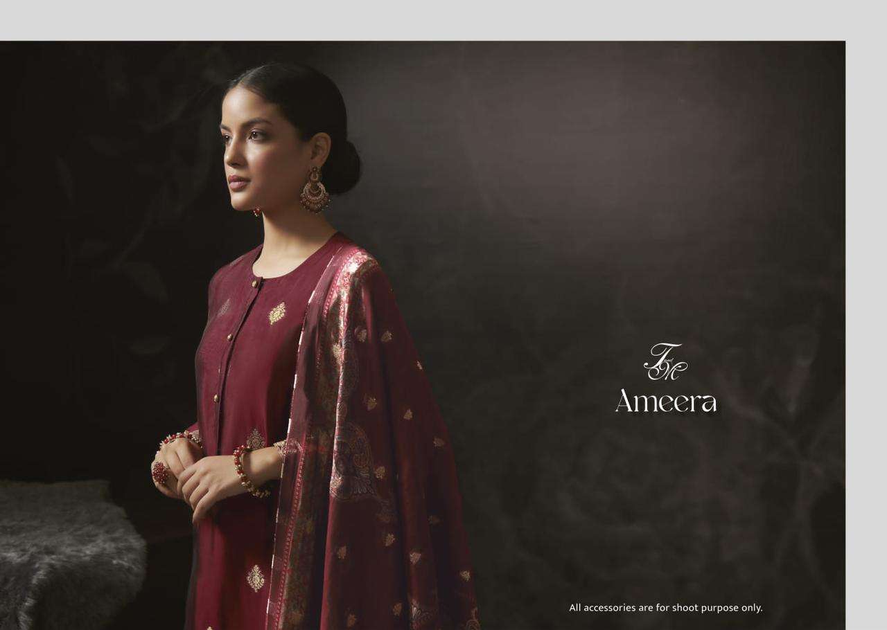 T&M AMEERA DESIGNER FANCY JACQUARD PARTY WEAR SUITS IN WHOLESALE RATE
