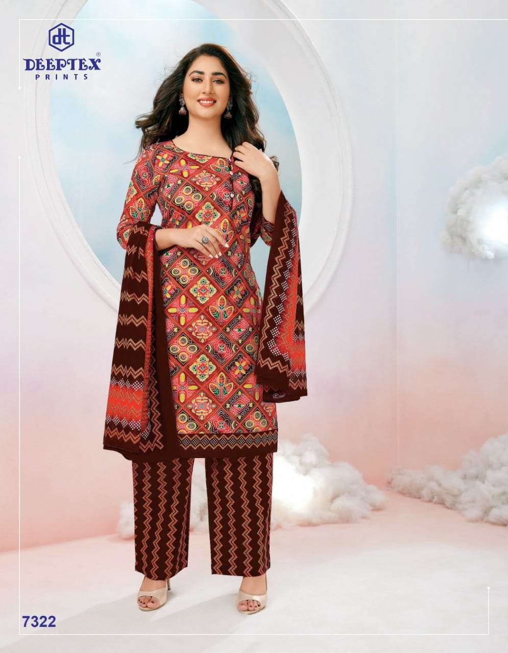 DEEPTEX MISS INDIA VOL 73 DESIGNER COTTON PRINTED DAILY WEAR SUITS IN WHOLESALE RATE 