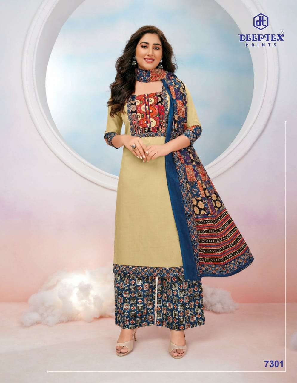 DEEPTEX MISS INDIA VOL 73 DESIGNER COTTON PRINTED DAILY WEAR SUITS IN WHOLESALE RATE 
