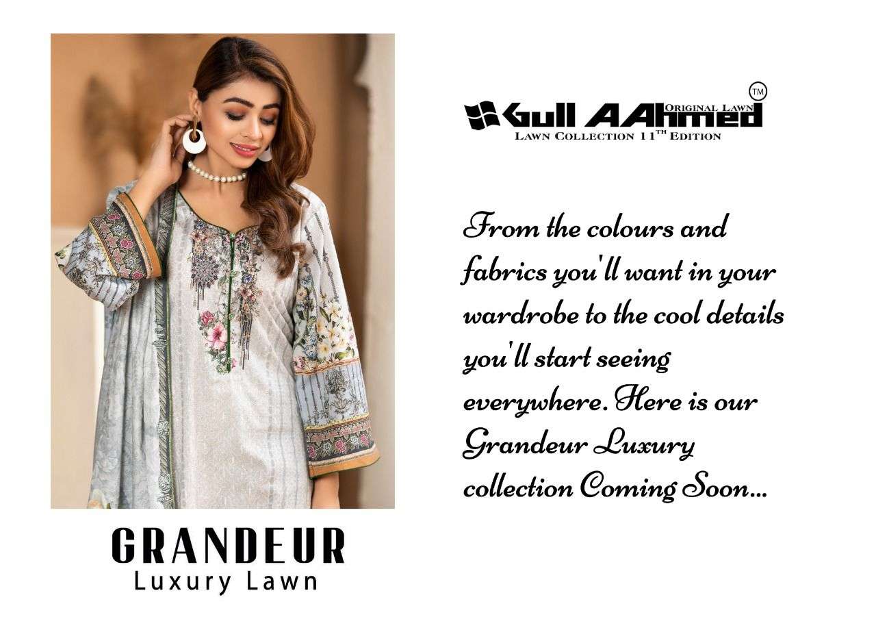 GULAHMED VOL 11 DESIGNER LAWN COTTON PRINTED DAILY WEAR SUITS IN WHOLESALE RATE 