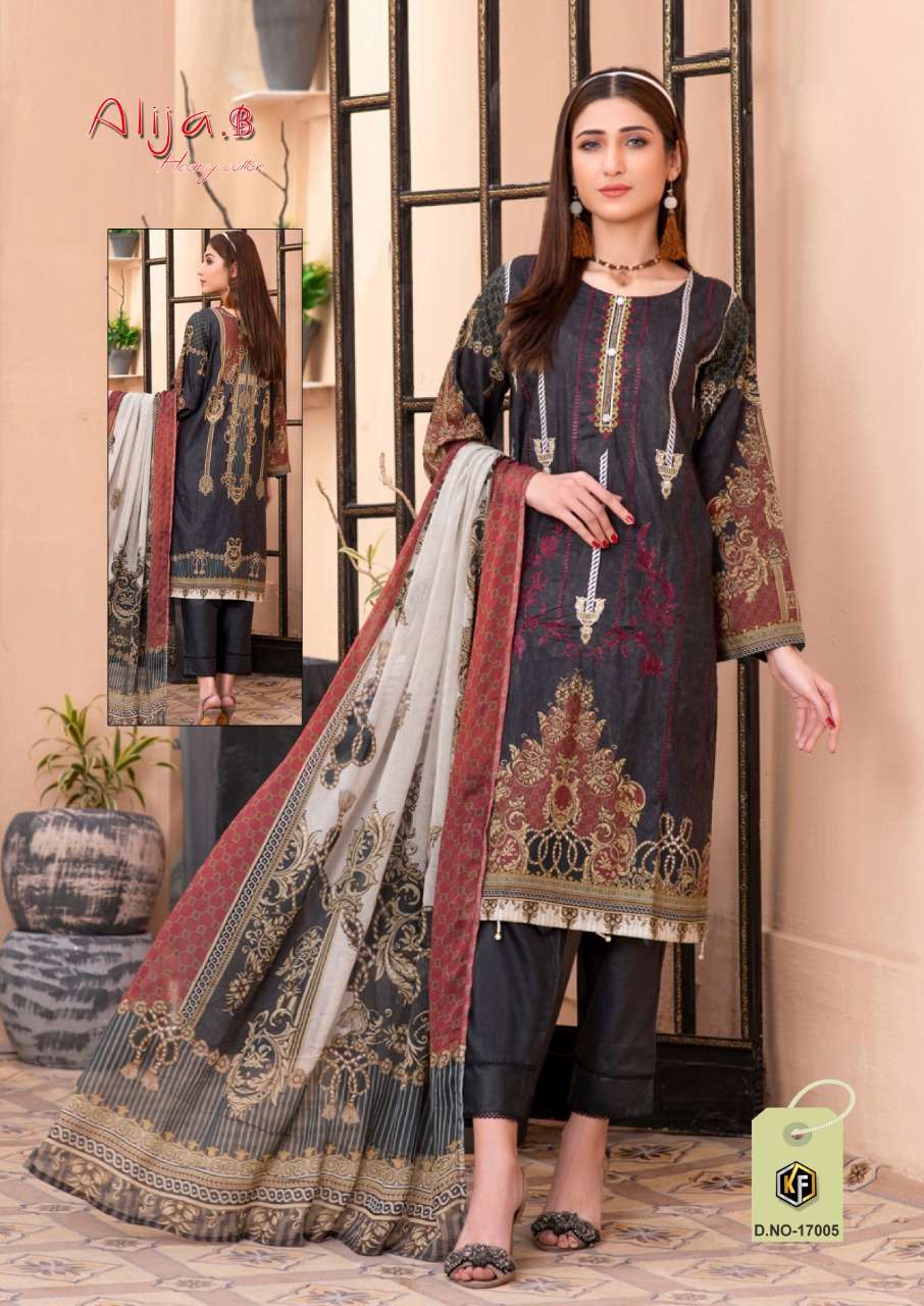 KEVAL FAB ALIJA B VOL 17 DESIGNER COTTON PRINTED DAILY WEAR SUITS IN WHOLESALE RATE