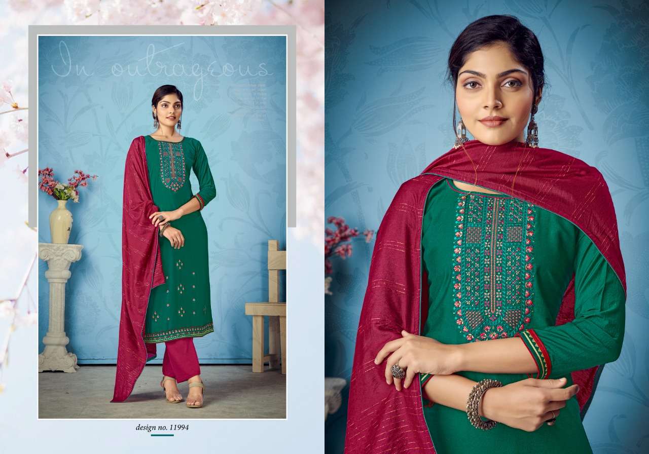 PANCH RATNA ANOKHI DESIGNER PARAMPARA SILK EMBROIDERED SUITS IN WHOLESALE 