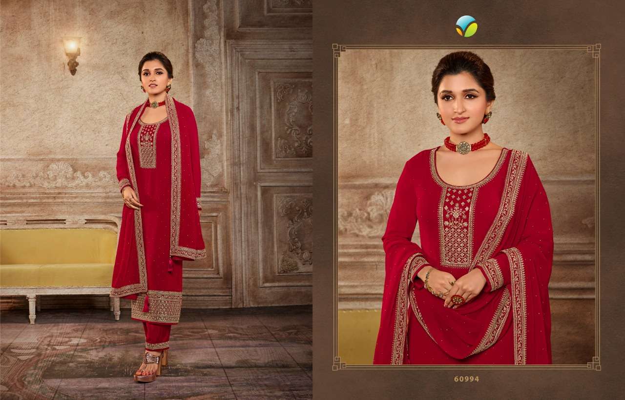 VINAY FASHION KASEESH ANDAAZ VOL 2 DESIGNER SWAROVSKI WORK WITH GEORGETTE EMBROIDERED SUITS IN WHOLESALE RATE 