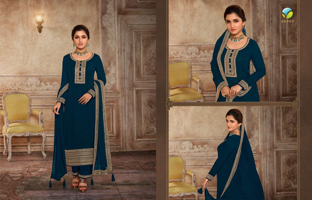 VINAY FASHION KASEESH ANDAAZ VOL 2 DESIGNER SWAROVSKI WORK WITH GEORGETTE EMBROIDERED SUITS IN WHOLESALE RATE 